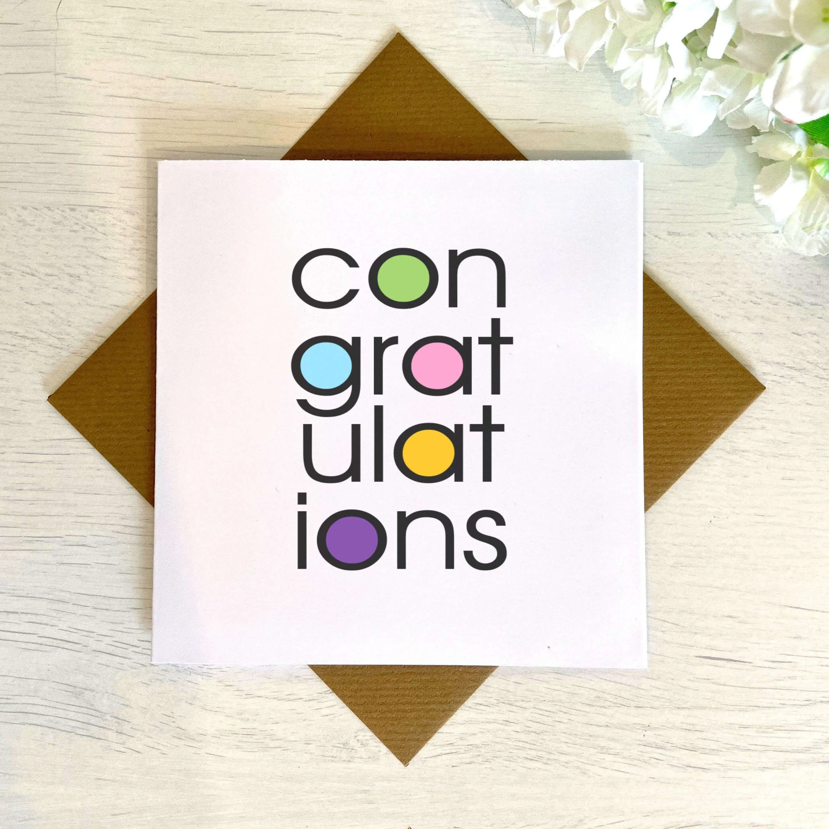 Congratulations Split Word Greetings Card