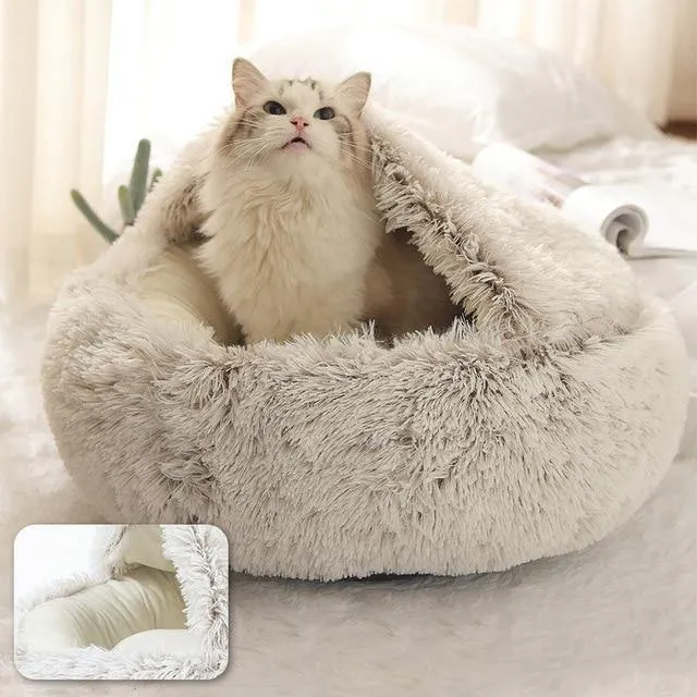 Cosy Soft Plush Cat Bed