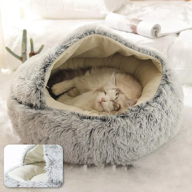 Cosy Soft Plush Cat Bed