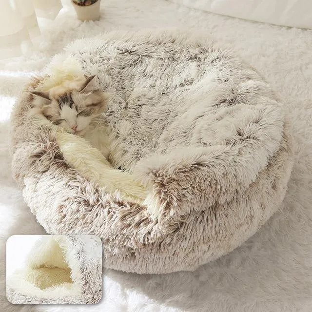 Cosy Soft Plush Cat Bed