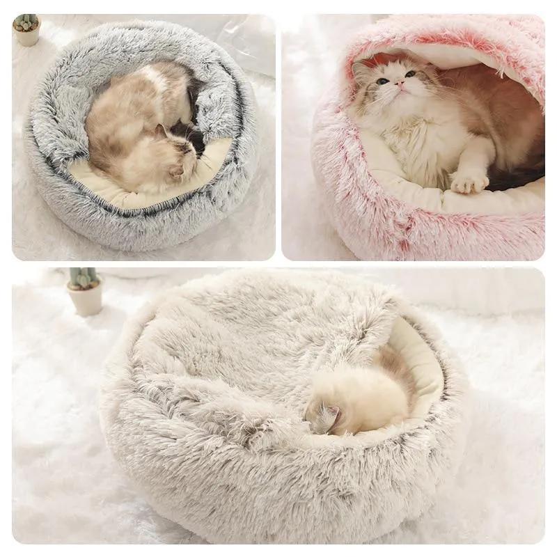 Cosy Soft Plush Cat Bed