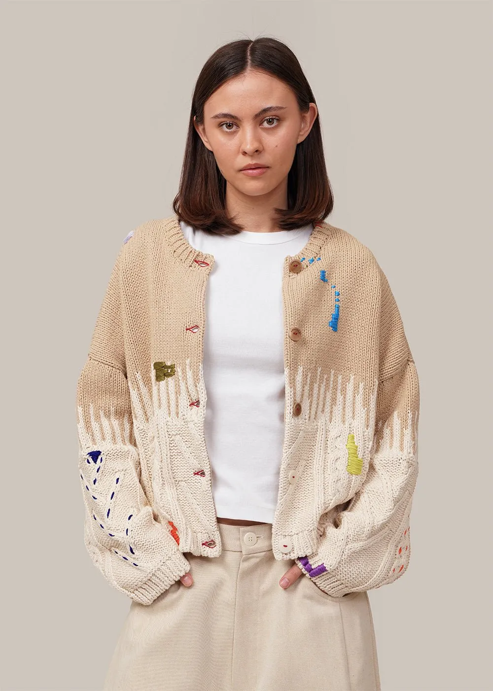 Cotton Embroidered Cardigan