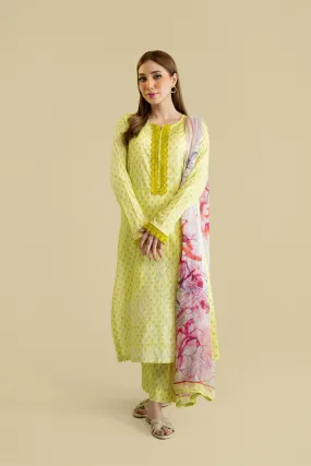 Cotton Lawn Digital Print Embroidery