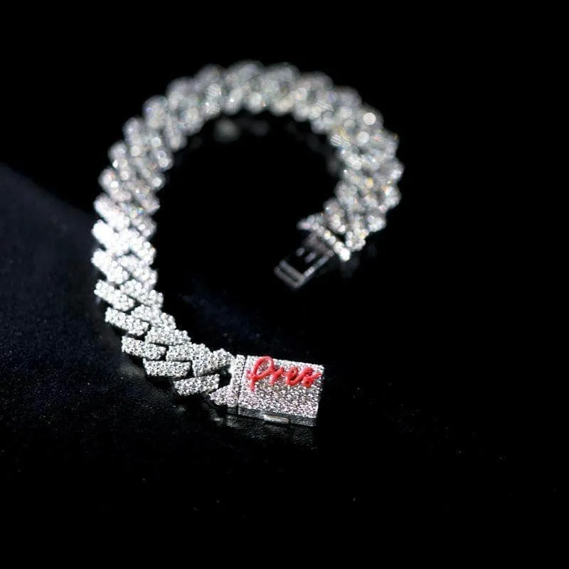 Custom Diamond Prong Cuban Link Bracelet