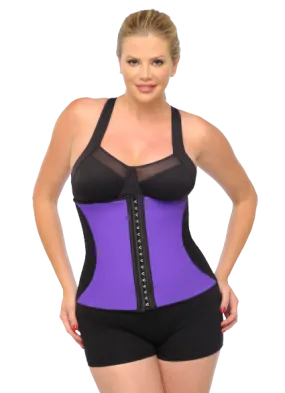 Diva’s Celebrity Waist Trainer - Waist Cincher, Purple with Black Curve