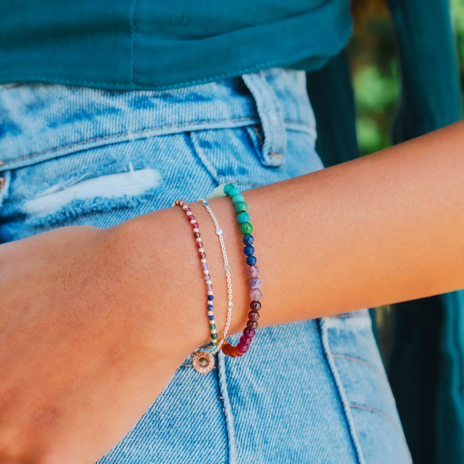 Divine Healer 2mm Metal Accent Healing Bracelet