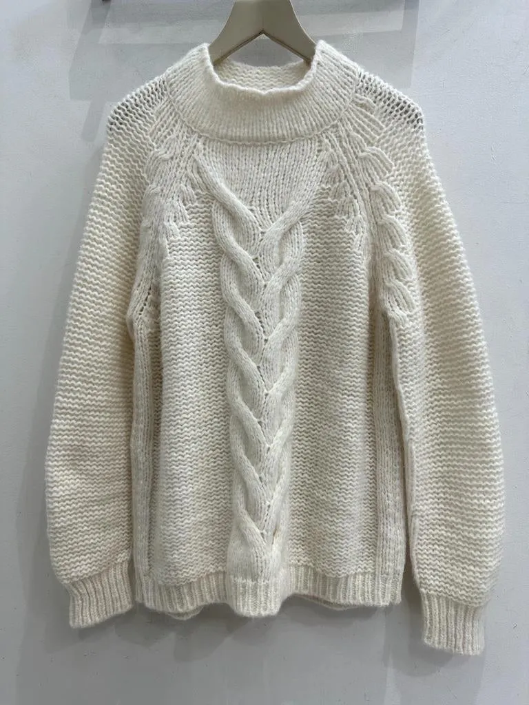 DOLCEVITA WHITE WOOL PULLOVER