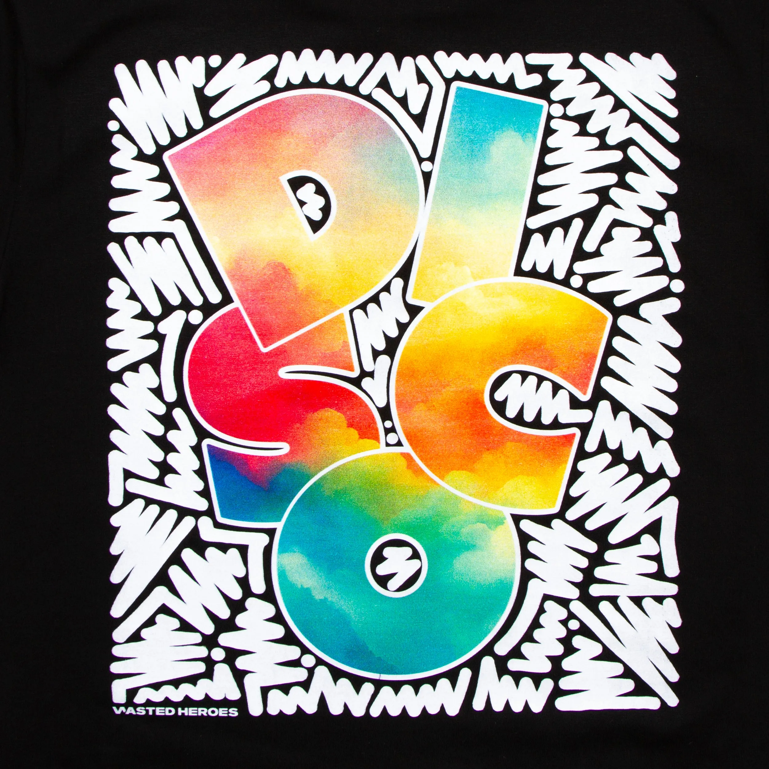 Doodle Disco Back Print - Tshirt - Black