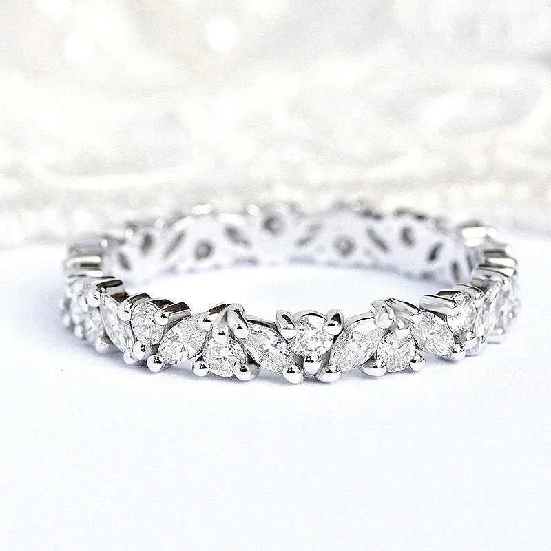 Elegant Radiant Cut Bridal Set In Sterling Silver