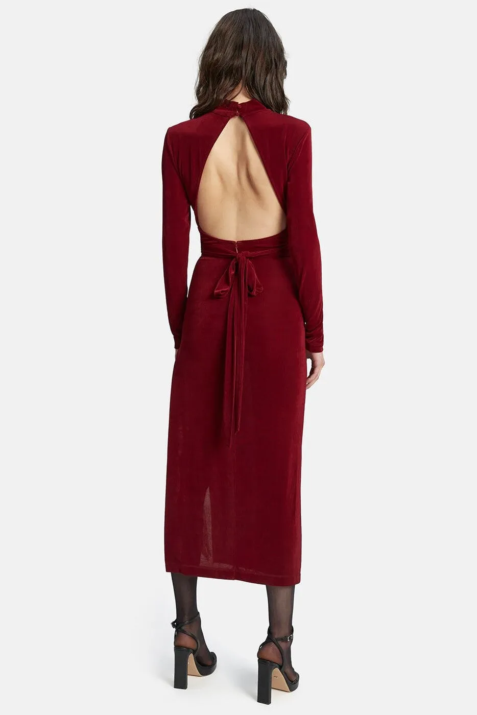 Ellis Knit Maxi Dress - Burgundy