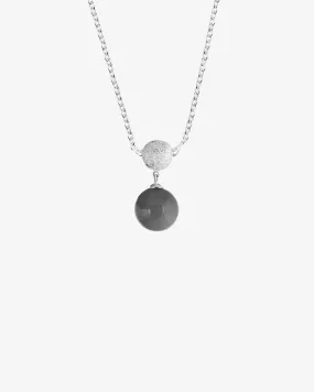 Enigma small single necklace silver