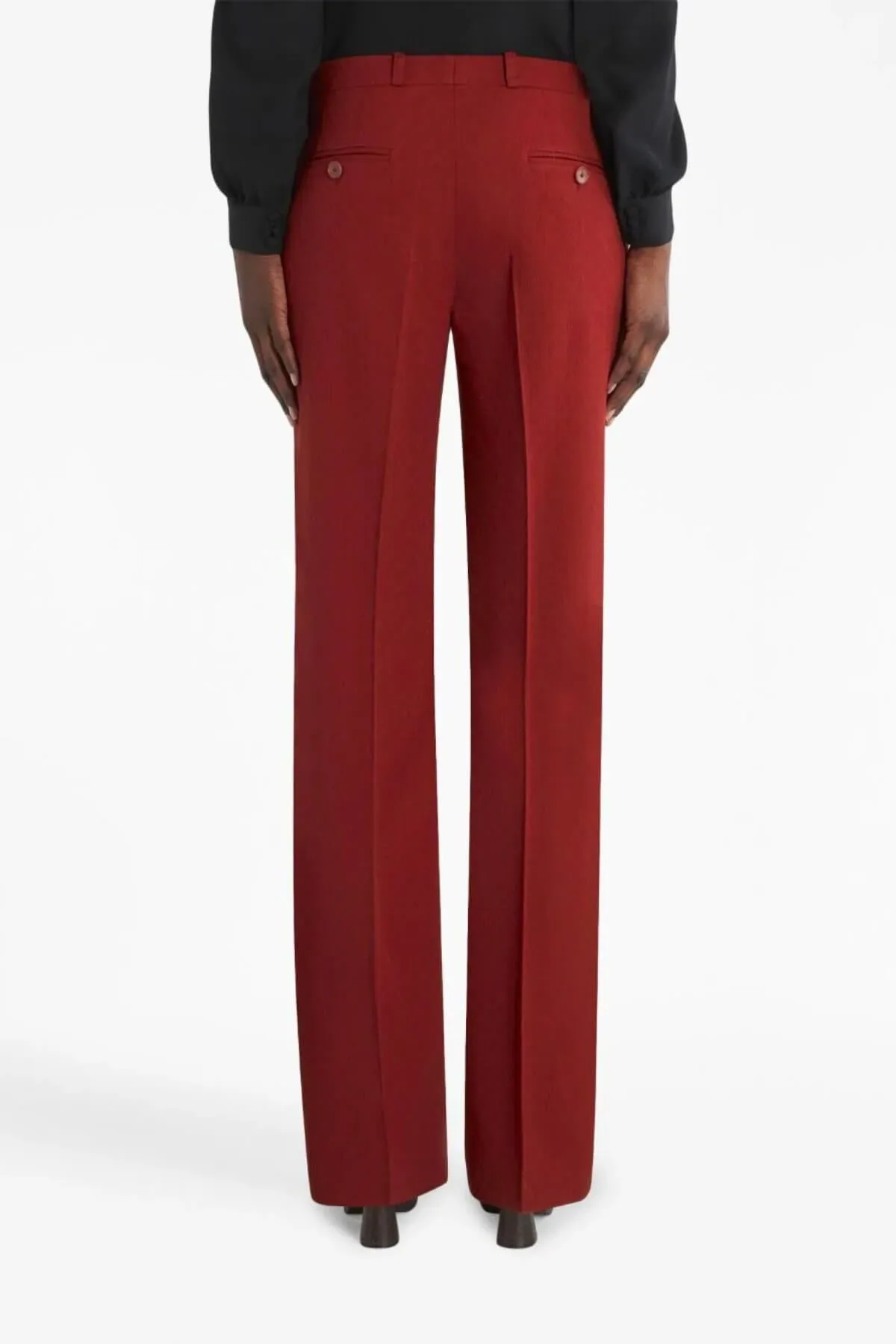 Etro Jacquard Straight Leg Pant - Red