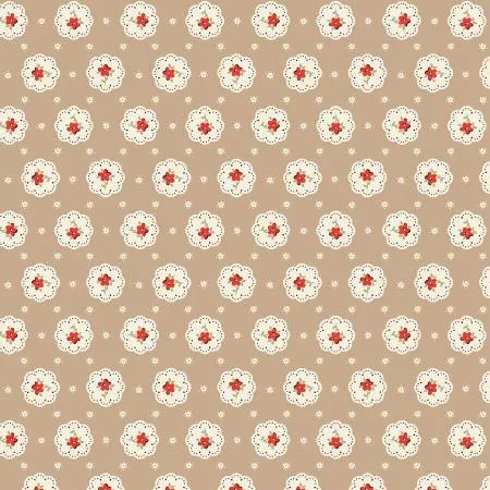 Fabric BAKE SALE BROWN by Elea Lutz from the My Favorite Things Collection for Poppie Cotton, # FT23703