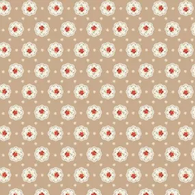 Fabric BAKE SALE BROWN by Elea Lutz from the My Favorite Things Collection for Poppie Cotton, # FT23703