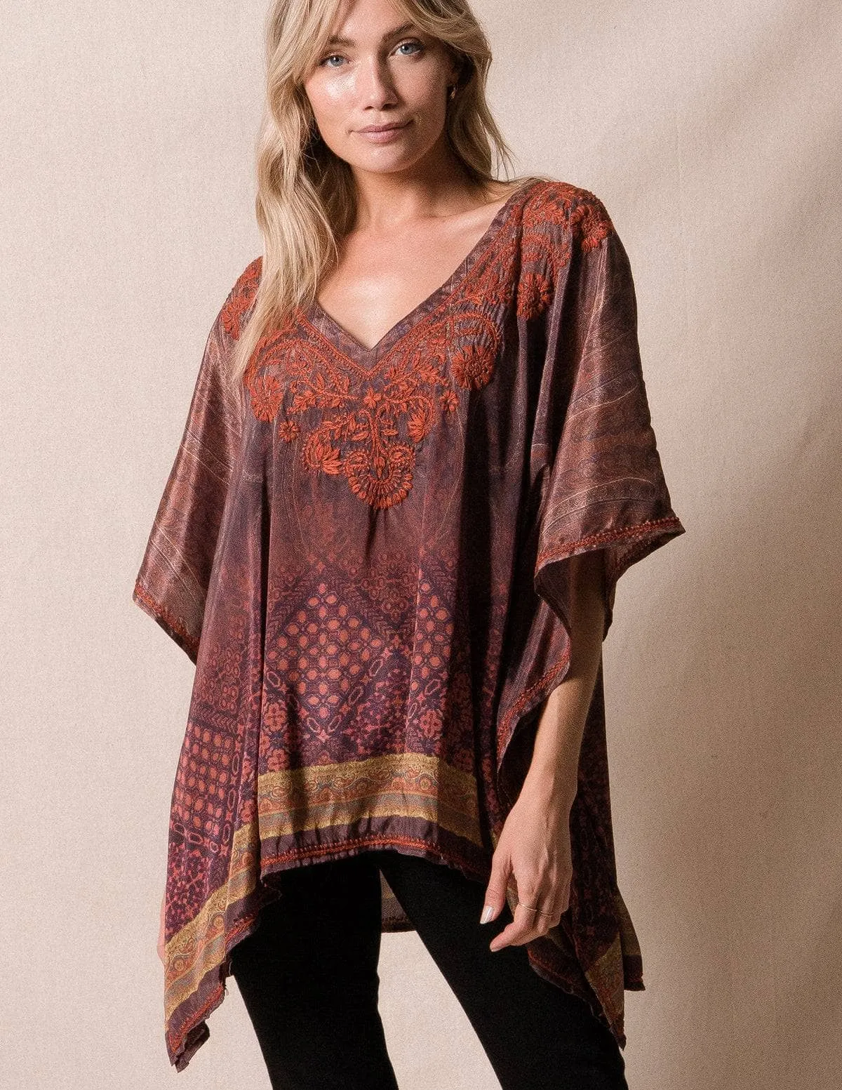 Fair Trade Flowy Tunic - Amber - As-Is-Clearance