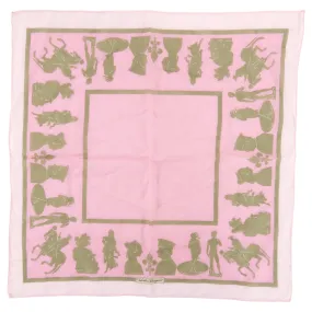 Ferragamo Vintage Light Pink Cotton Small Scarf