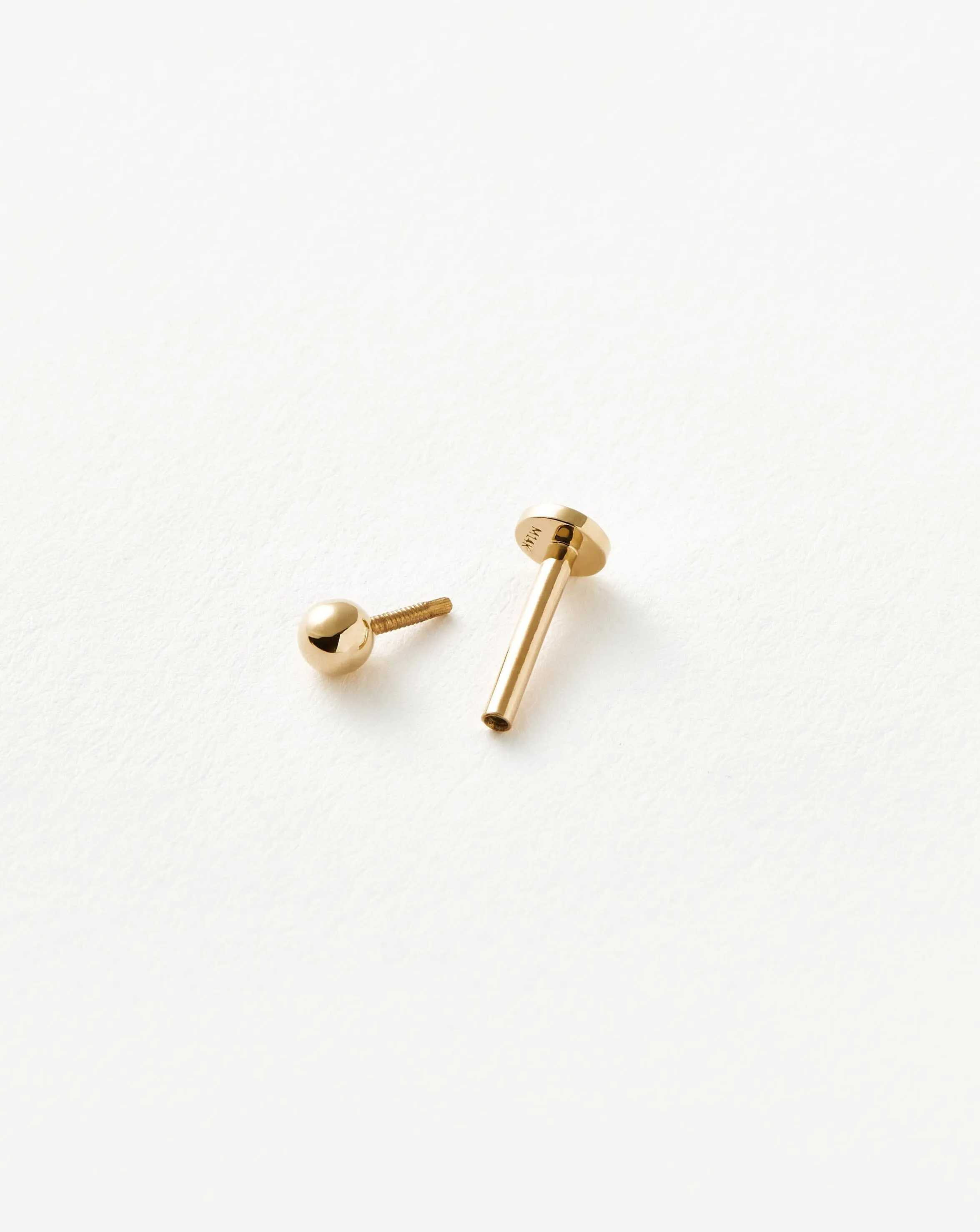 Fine Round Single Labret Stud Earring