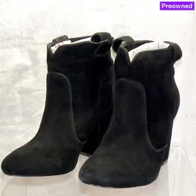 FRENCH CONNECTION •Livvy• Suede Ankle Bootie -Black Suede 5-5.5 US/EU 36