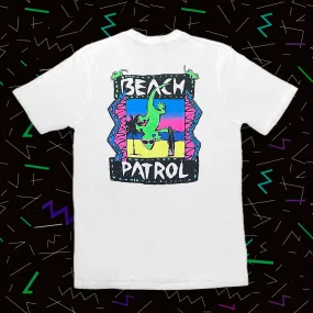 Gecko Beach Patrol - White Cotton Tee