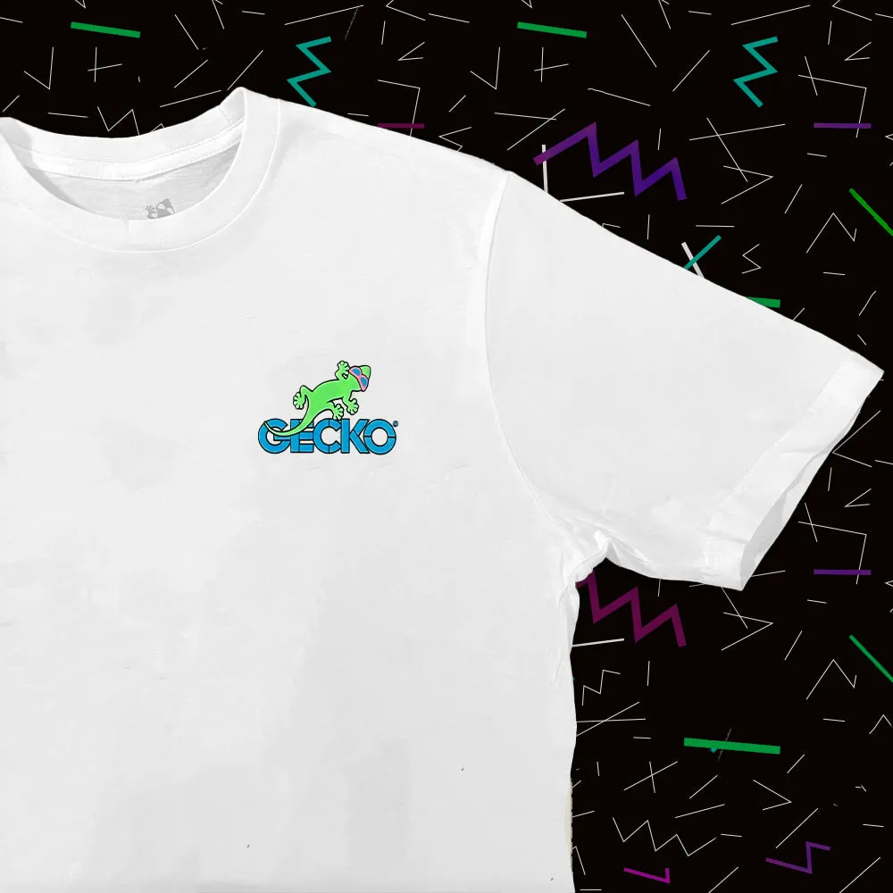 Gecko Beach Patrol - White Cotton Tee