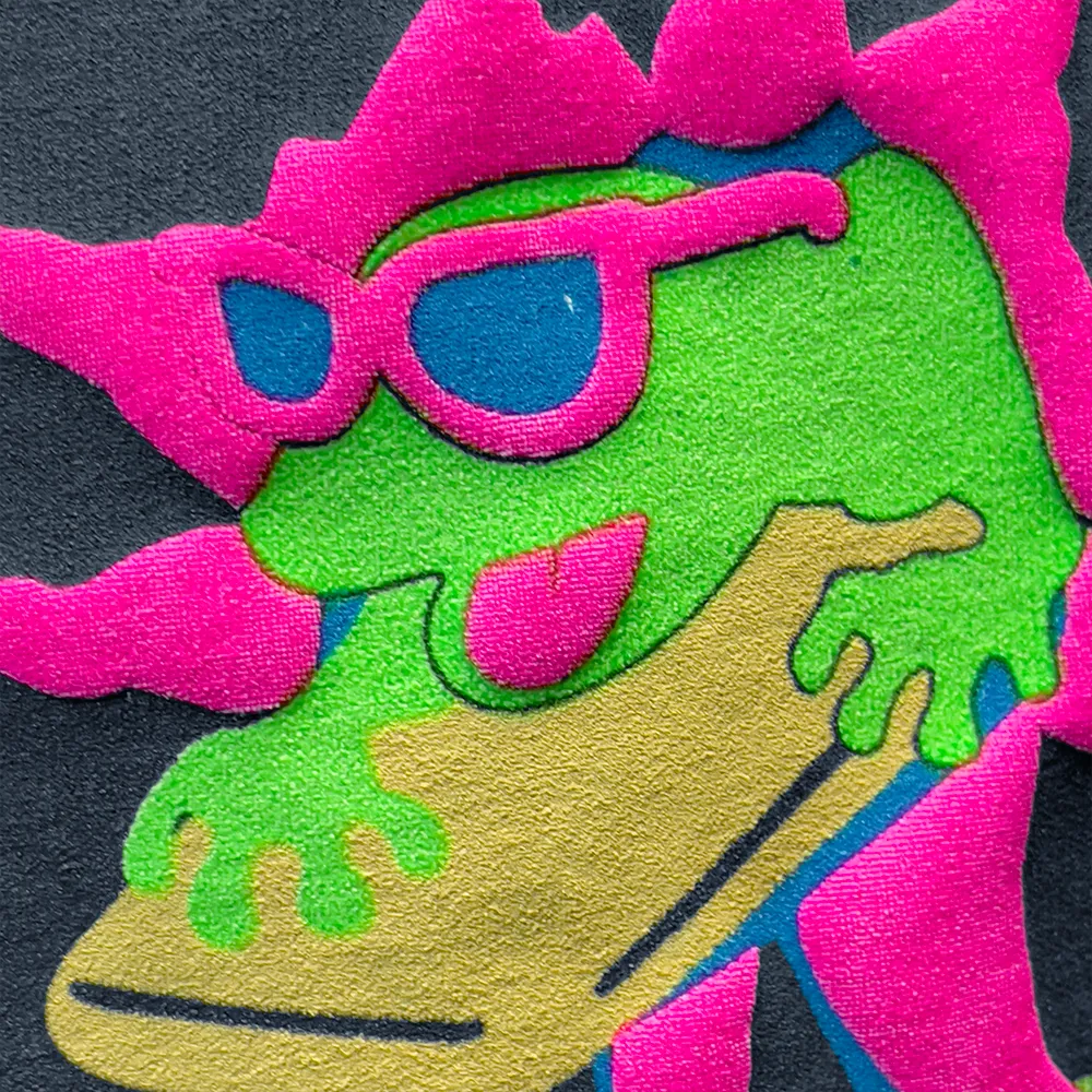 Gecko Surf Team 1989 Neon Green (Single Stitch)