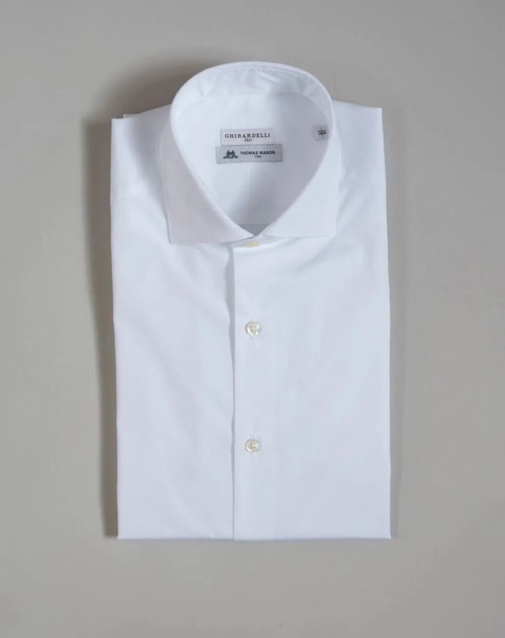 Ghirardelli Poplin Dress Shirt / White