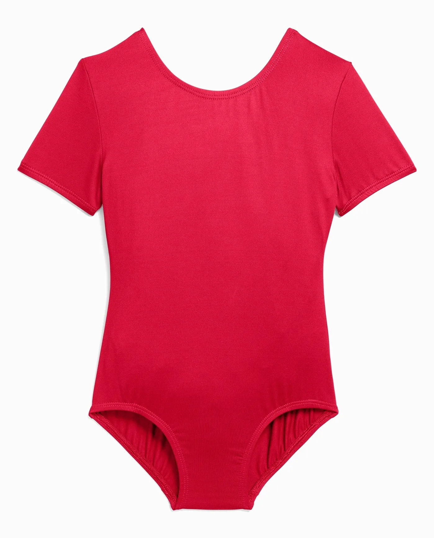 Girl's Nylon Short Sleeve Leotard