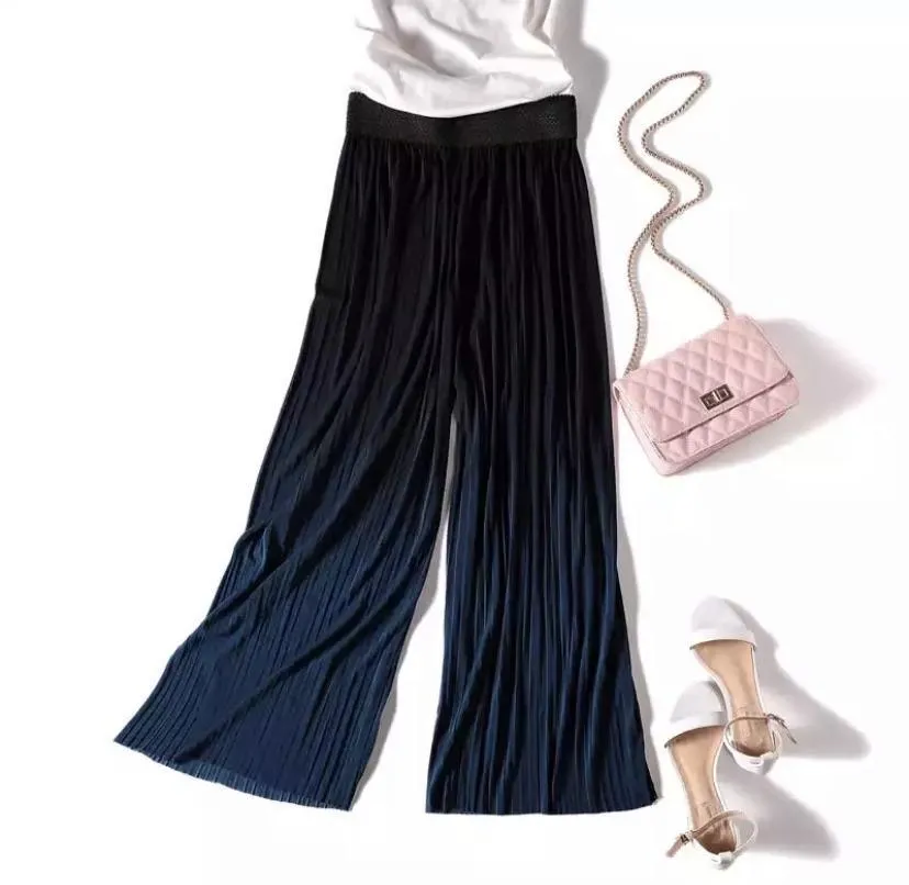 Gradient Pleated Pants