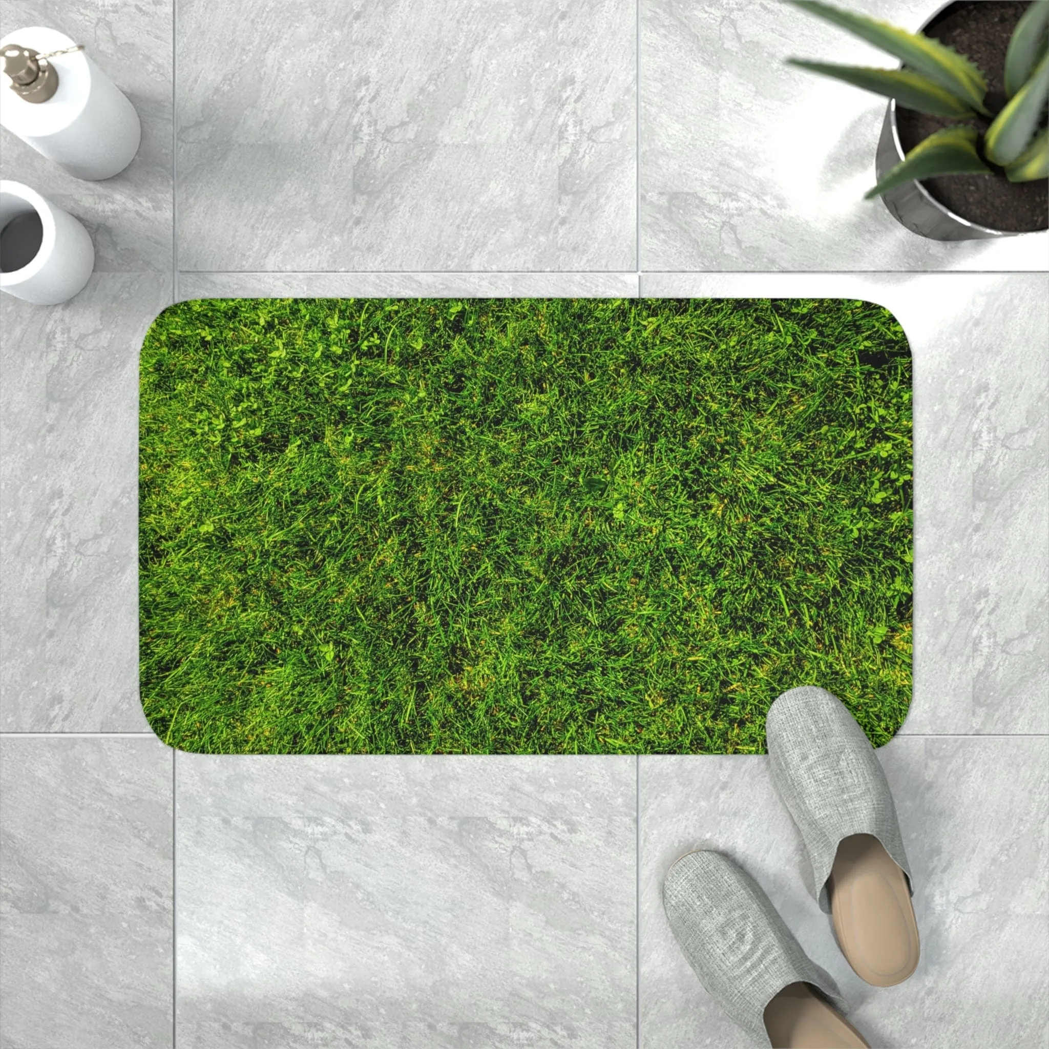 Grassy Tiptoe  Memory Foam Bath Mat