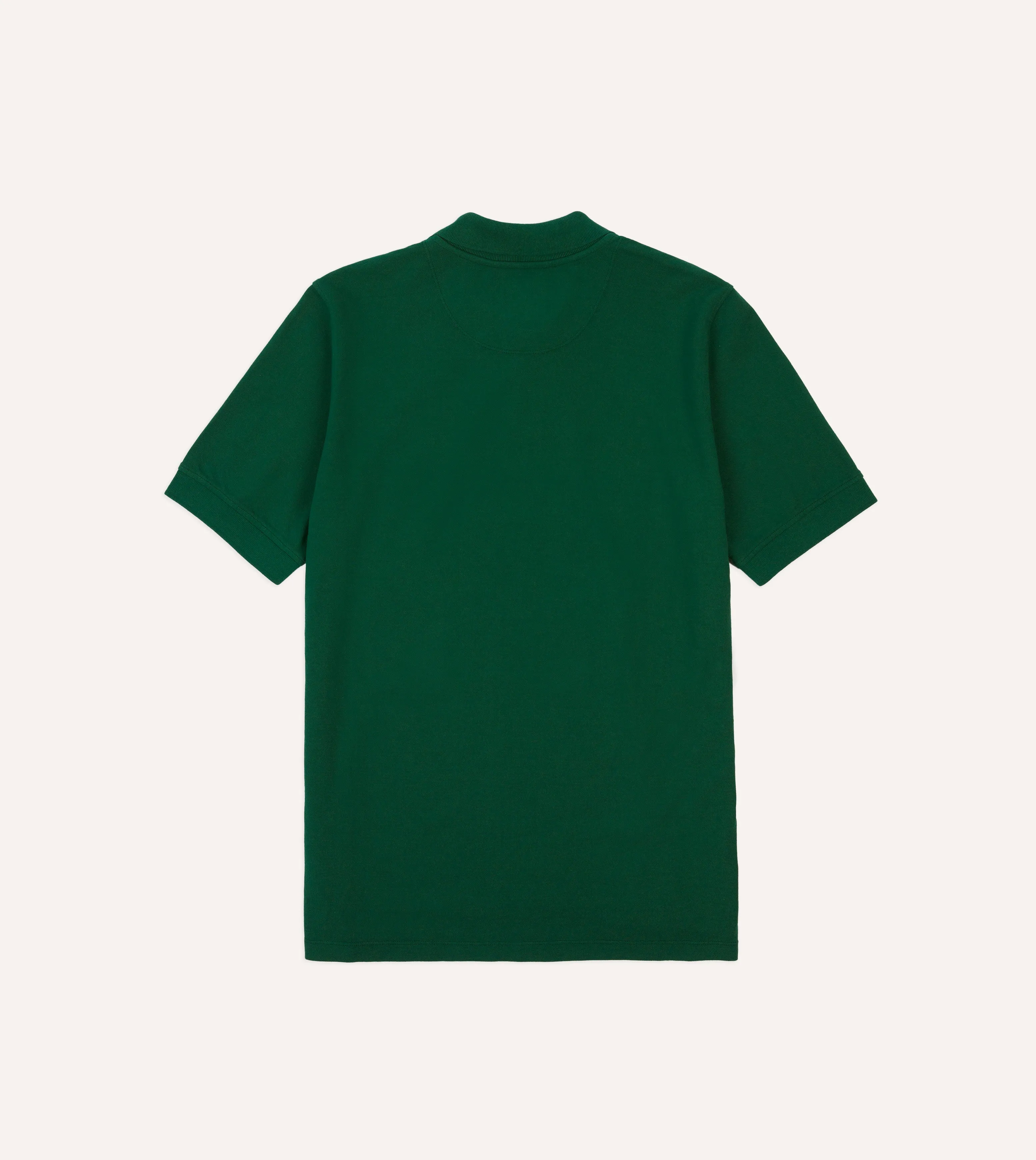 Green Piqué Cotton Polo Shirt