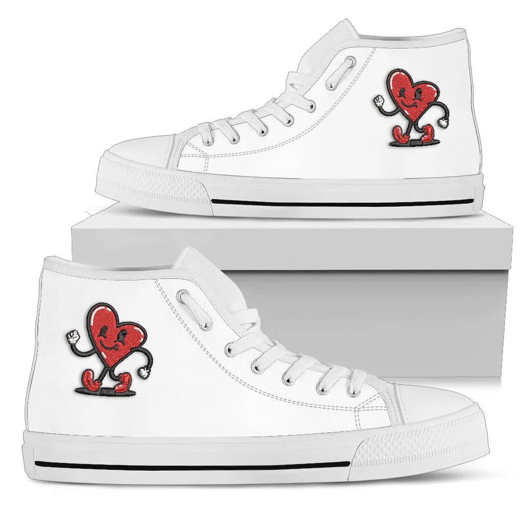 Happy Heart High Top Embroidery