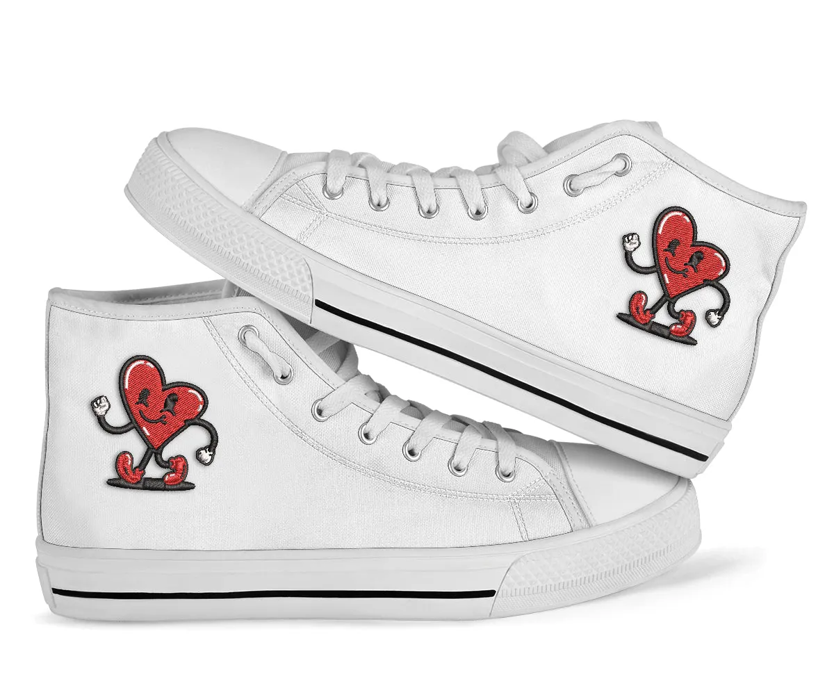 Happy Heart High Top Embroidery