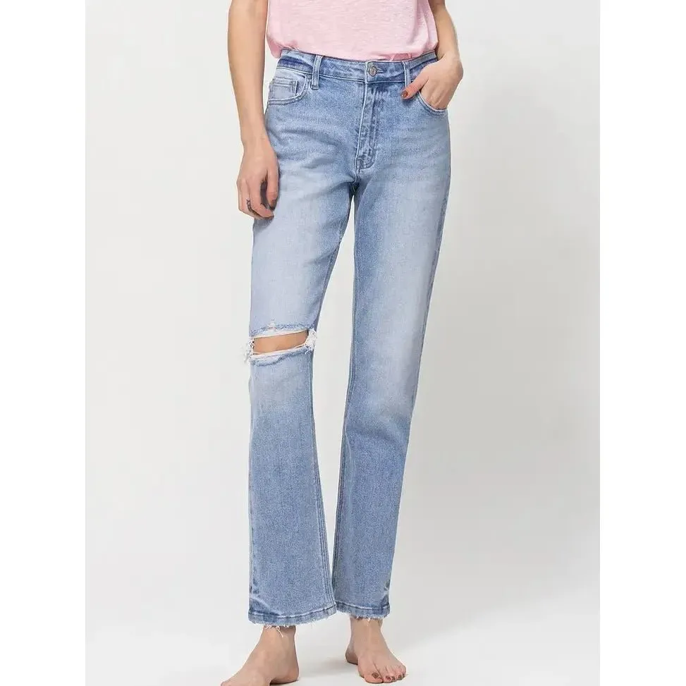 High Rise Stretch Boyfriend Jeans