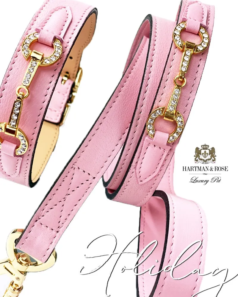 Holiday Dog Collar in Sweet Pink & Gold