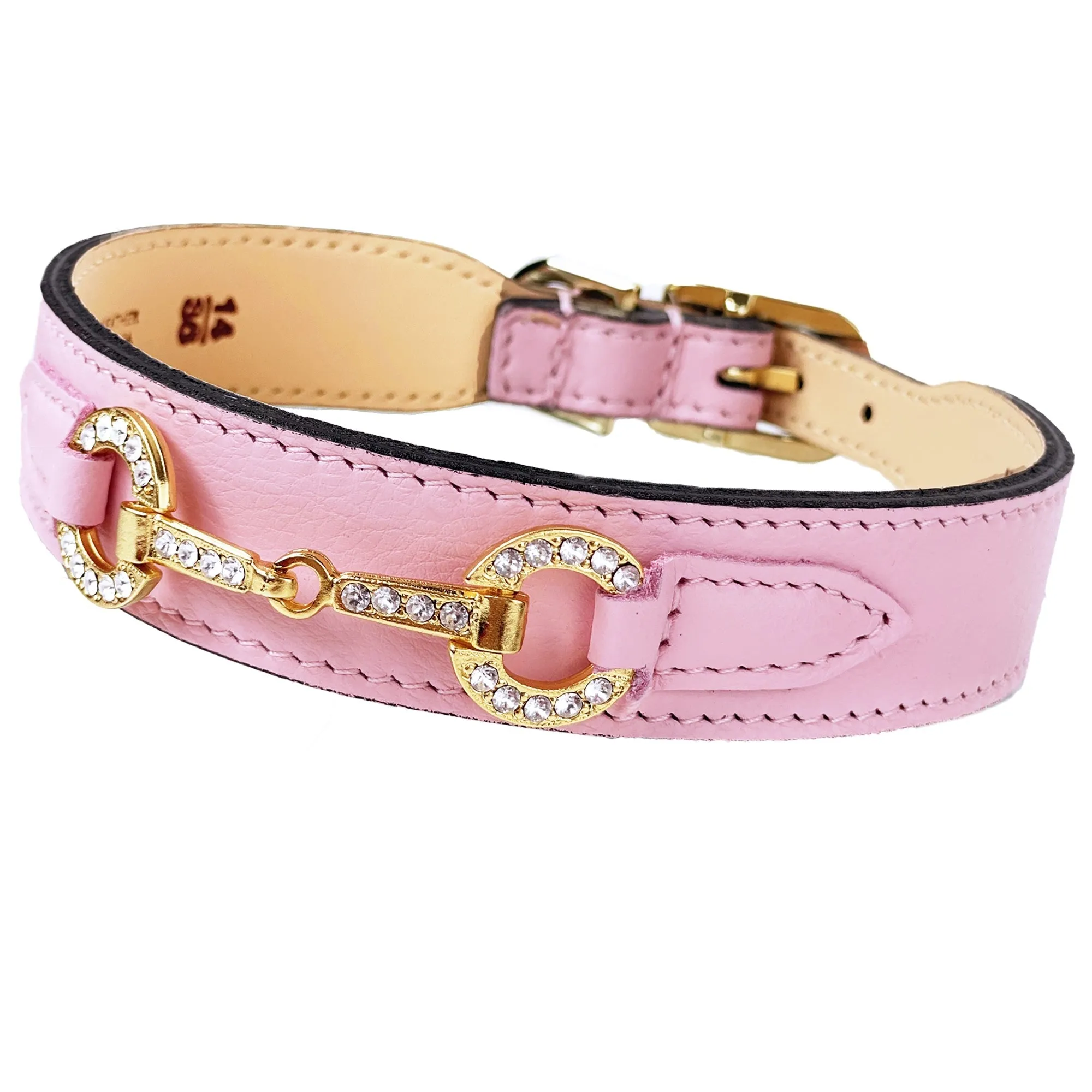 Holiday Dog Collar in Sweet Pink & Gold