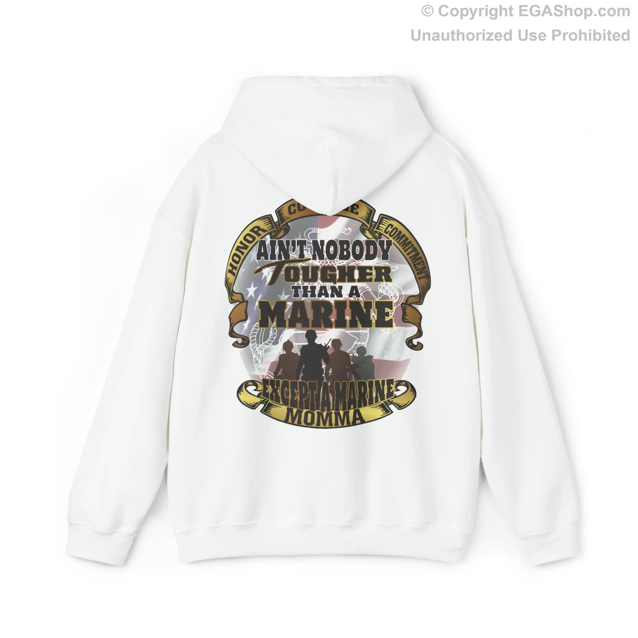 Hoodie: Nobody Tougher than a Marine Except a Marine Momma