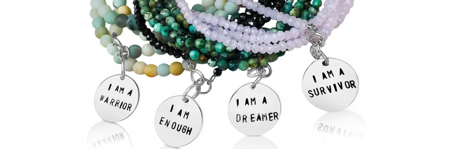 I am a ... - Affirmation Wrap Bracelet Combo: I am a Survivor, I am a Warrior, I am a Dreamer, I am Enough.