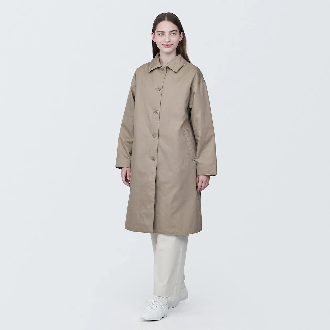 Kapok Blend Padded Long Coat