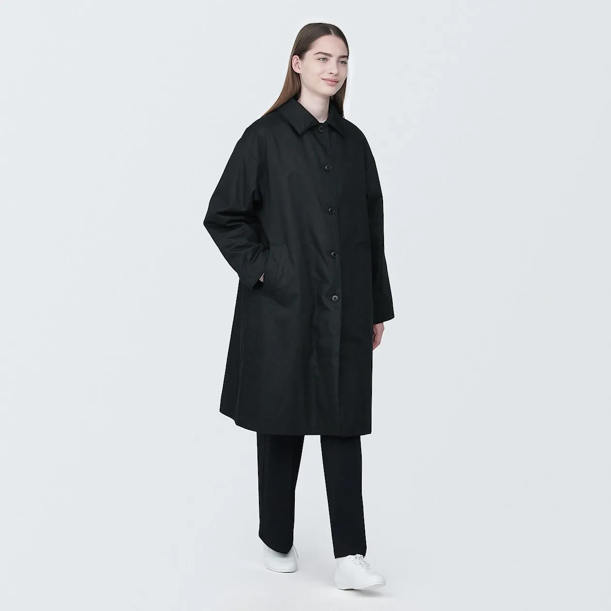 Kapok Blend Padded Long Coat