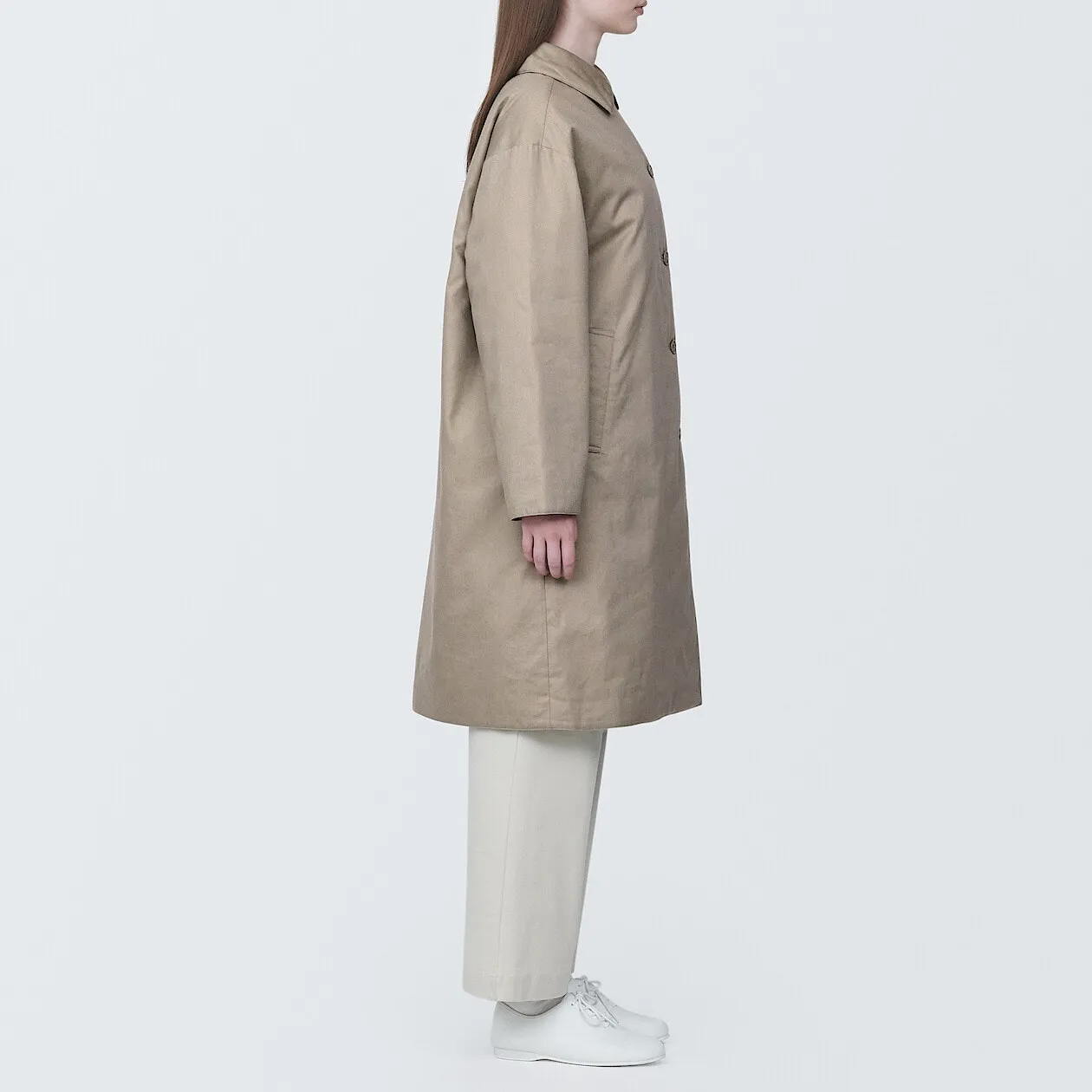 Kapok Blend Padded Long Coat