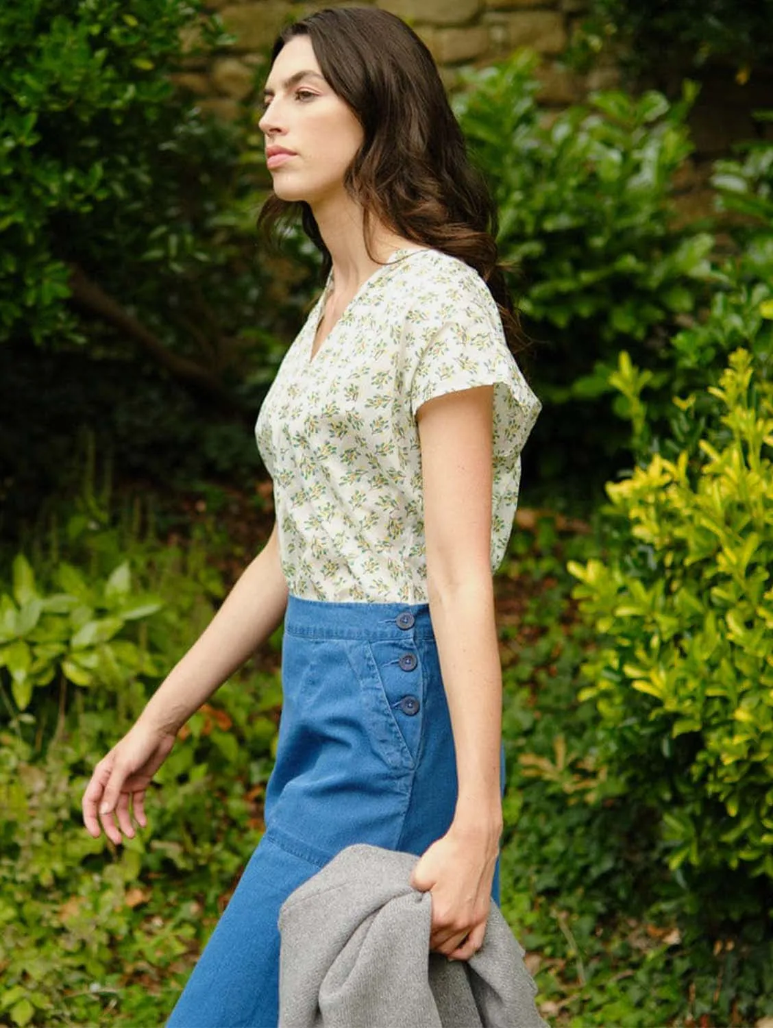 Kyra Cotton Relaxed Blouse | Summer Meadow