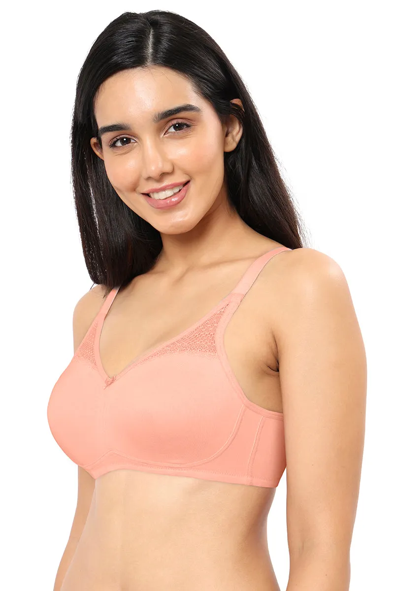 Lace Concealer Non-padded Non-wired Bra - Impatiens Pink