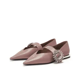 Ladies Mary Jane Flat Pumps 5421 Pink