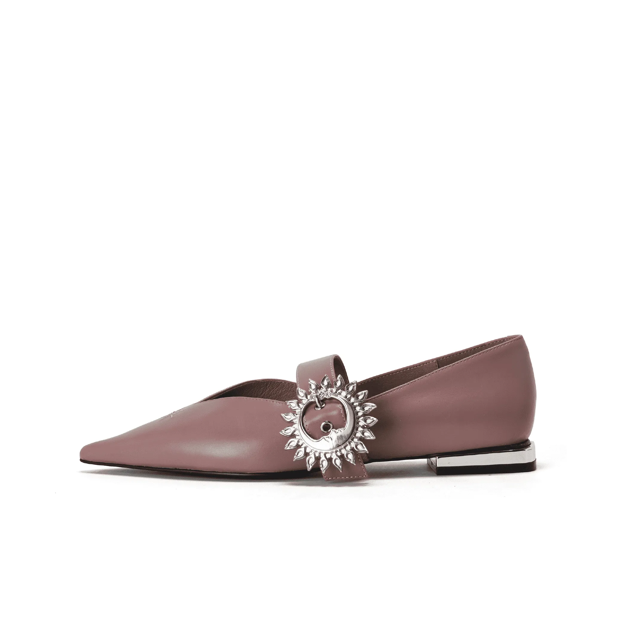 Ladies Mary Jane Flat Pumps 5421 Pink