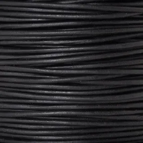 Leather Cord-1.5mm Round-Soft-Natural Black-10 Meters