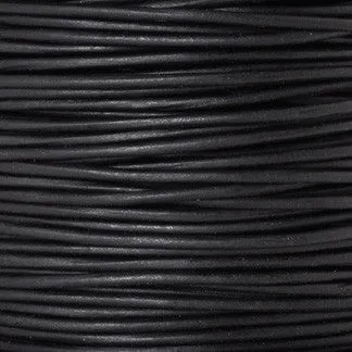 Leather Cord-1.5mm Round-Soft-Natural Black-10 Meters