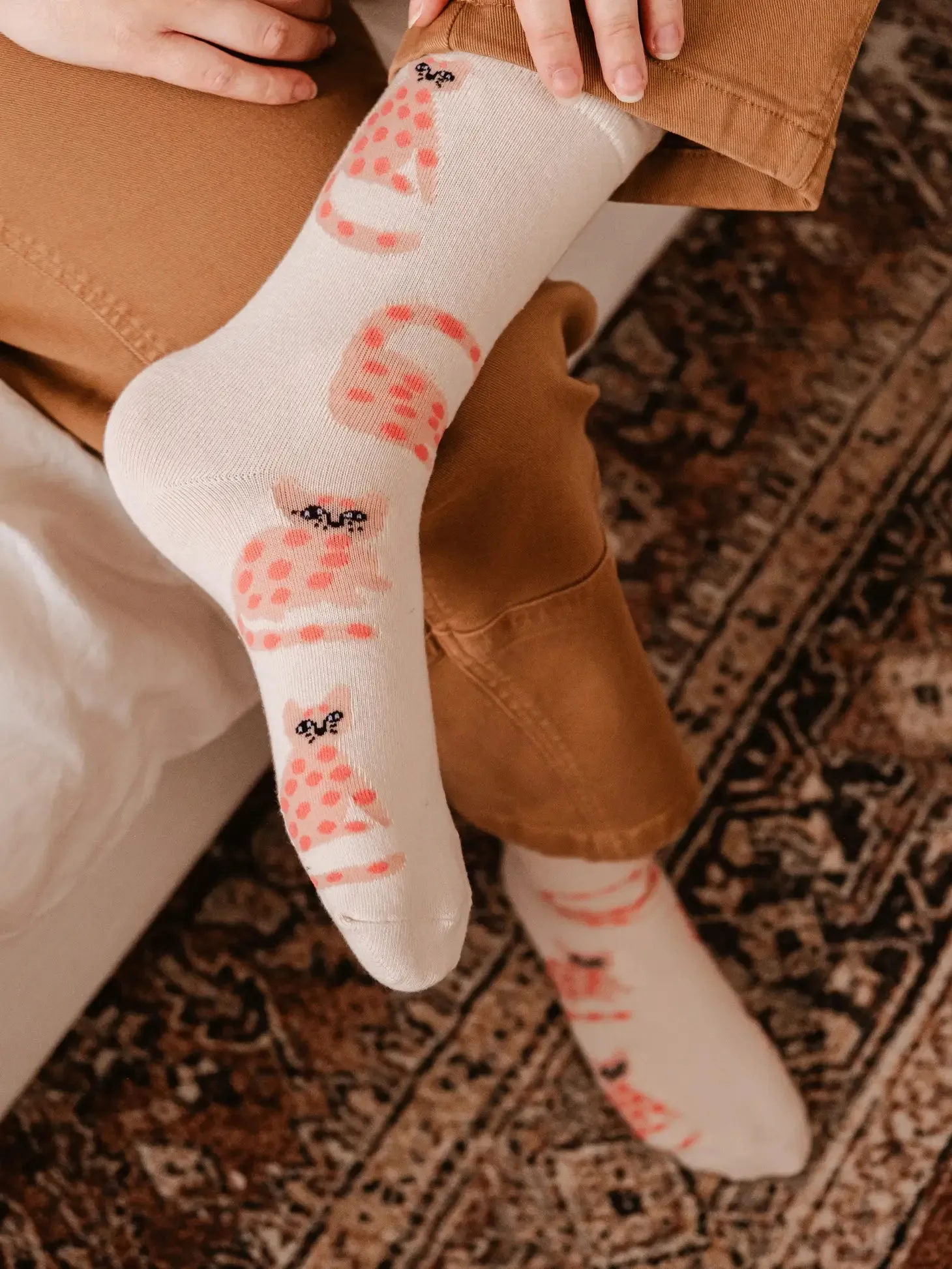 Leo the Cat Cotton Socks