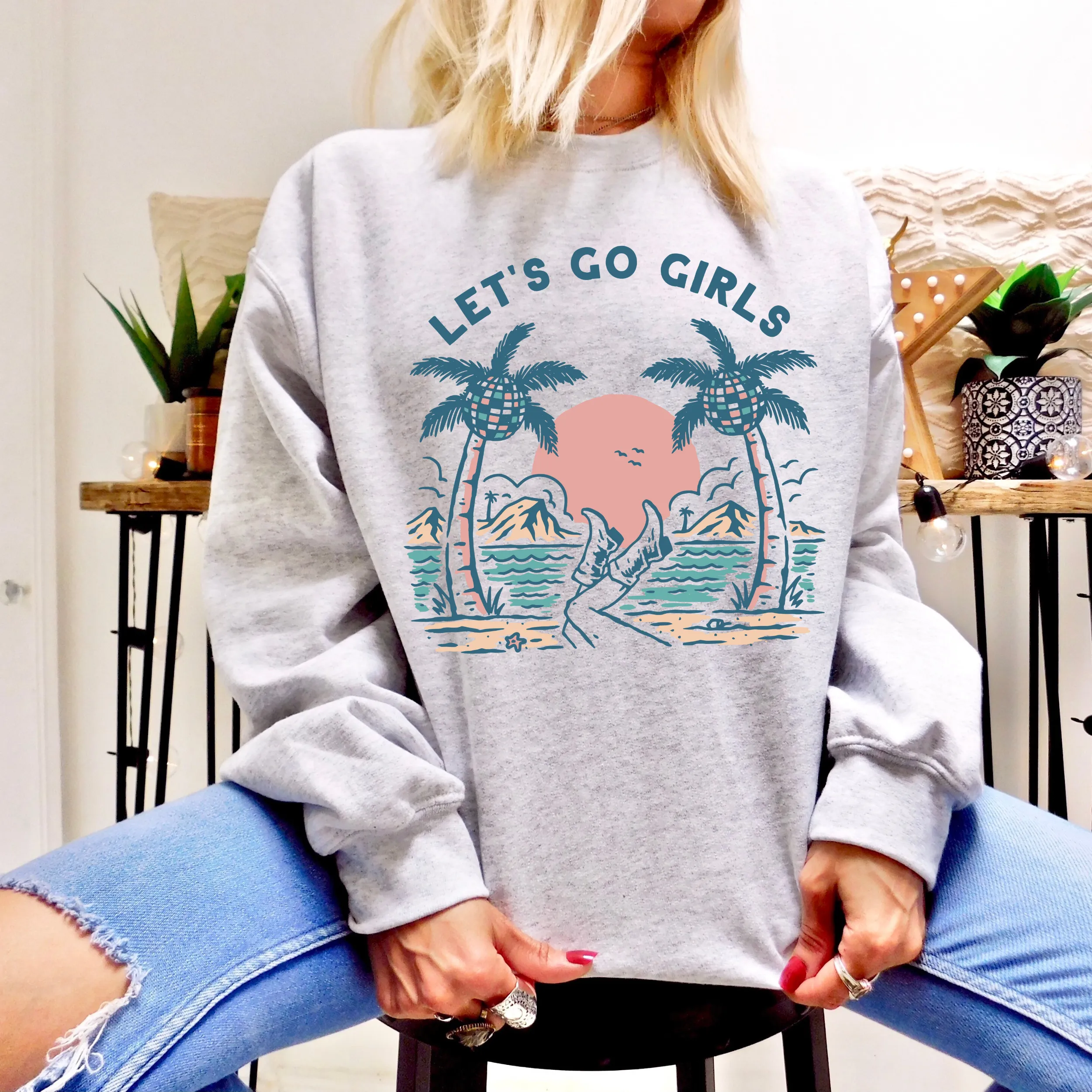 Let's Go Girls Retro Sweatshirt