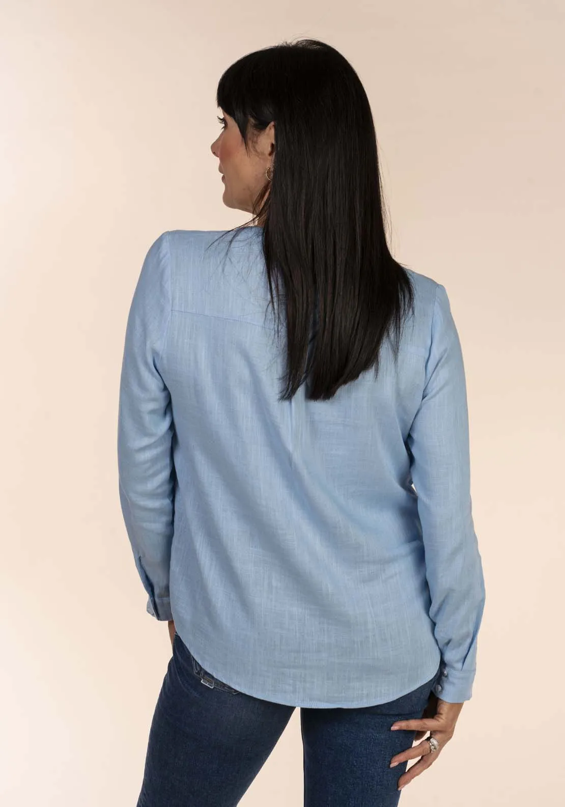 Linen Blouse - Blue