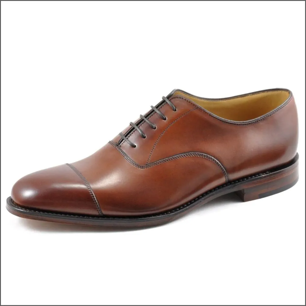 Loake Aldwych Mahogany Calf Oxford Rubber Sole G Fit Size 10 Only*